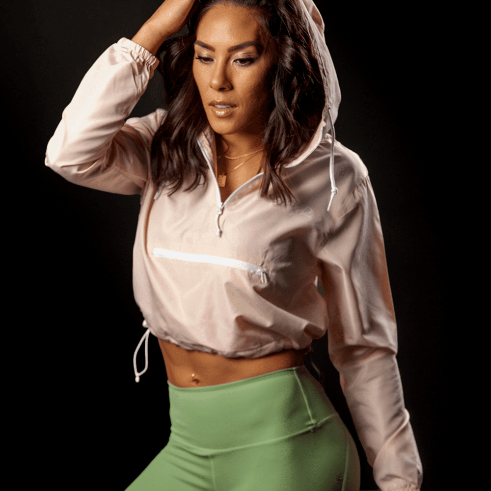 HEF Tribe Blush Cropped Windbreaker